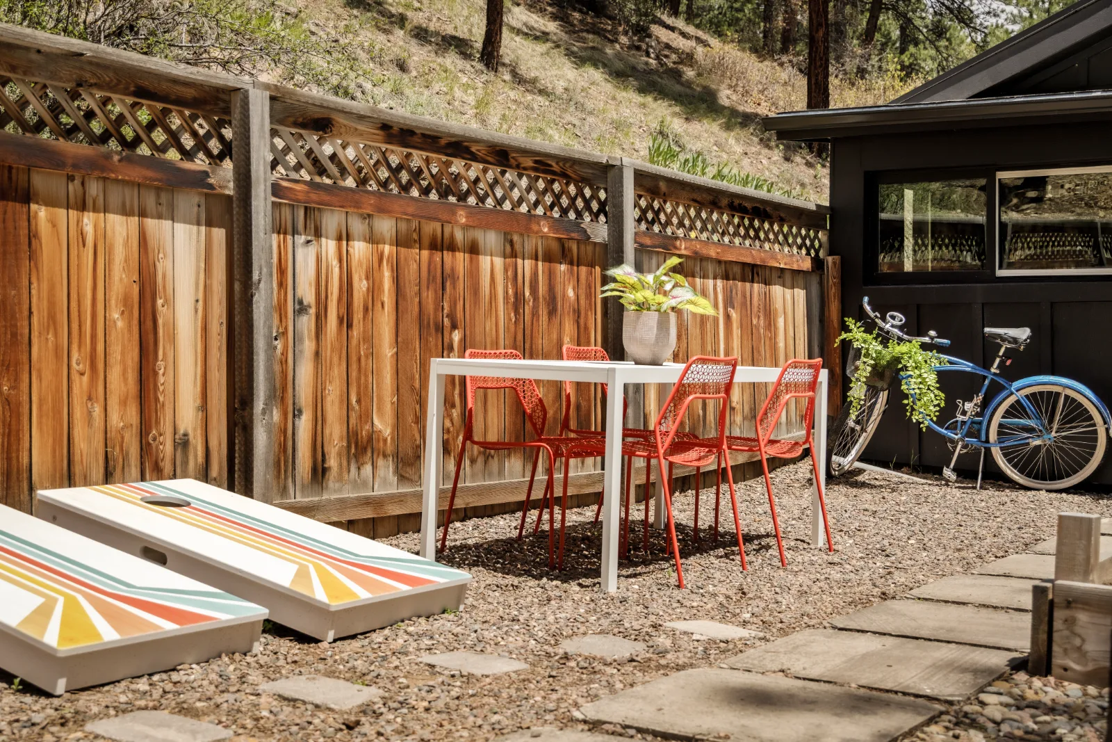 Snow-ready exterior and walkway at a Colorado rental property