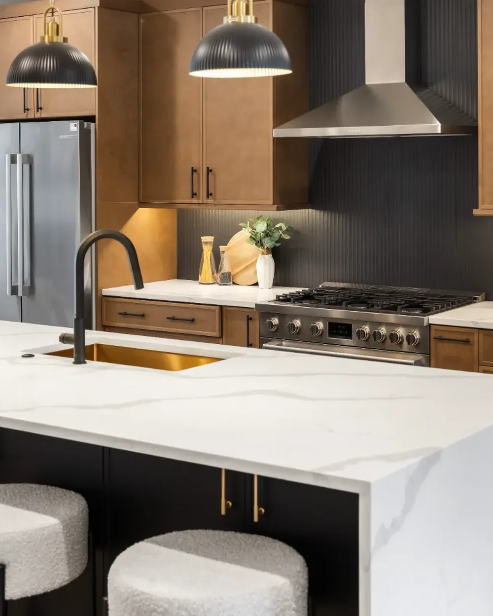 Guest-ready island kitchen in a Denver short term rental, staged by StayReady before arrival