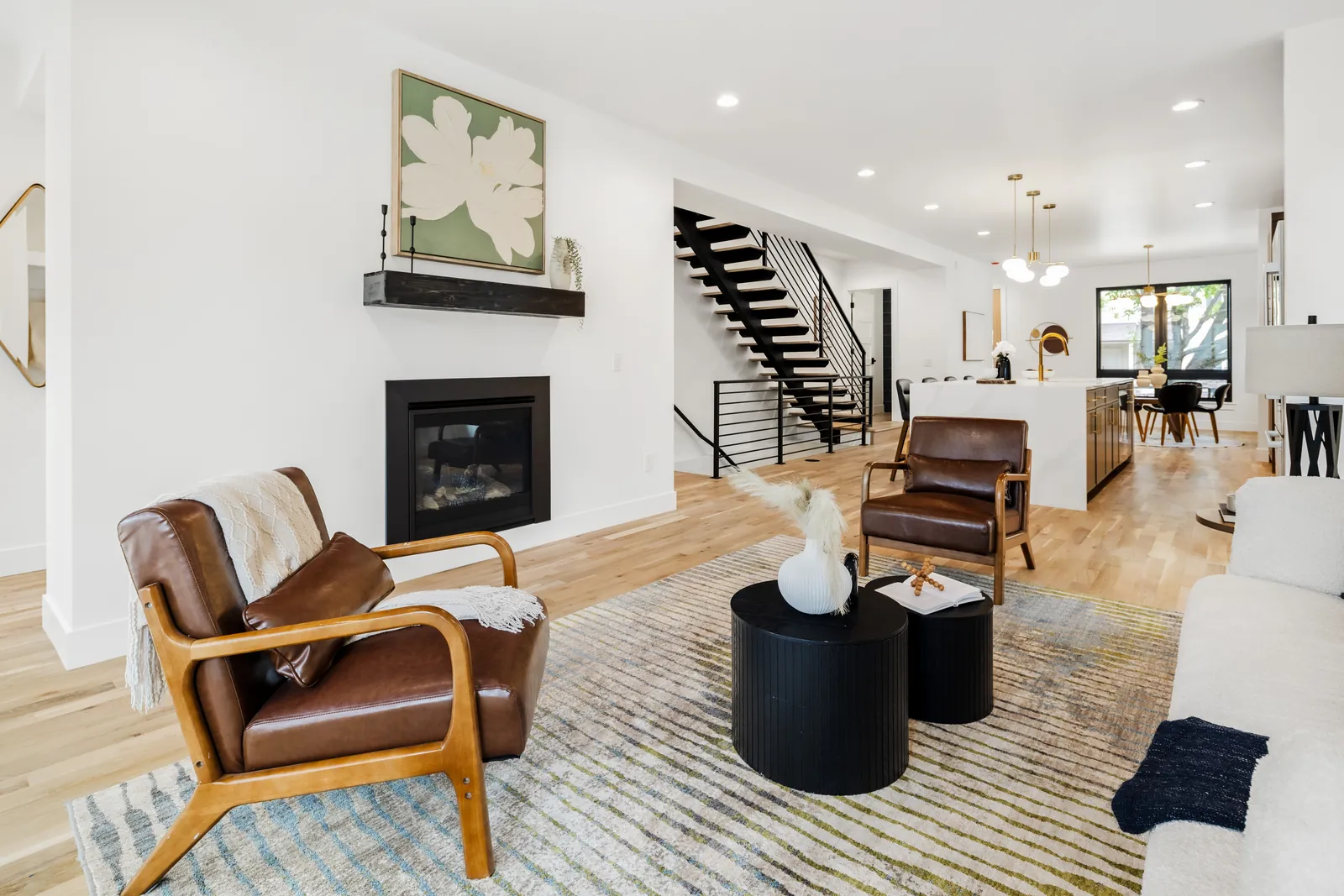 Rent-ready living room in a Denver rental unit after a StayReady turnover