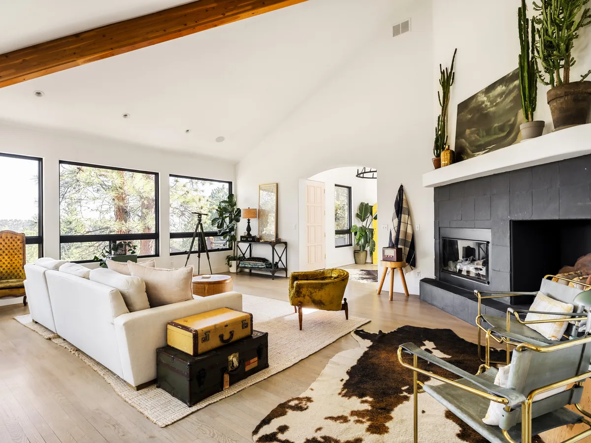 Guest-ready living room reset after a StayReady turnover in a Colorado short term rental